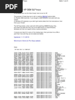 Windows XP Oem SLP Keys