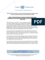 United Nations Nations Unies: Office For The Coordination of Humanitarian Affairs