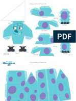 Monsters Inc Sulley Boo 3d Papercraft Printable 1112 0