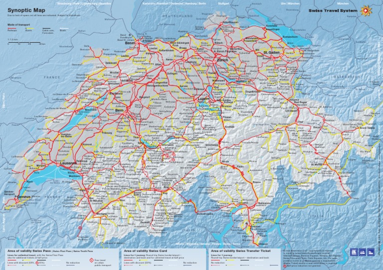 Swiss Travel System Map PDF