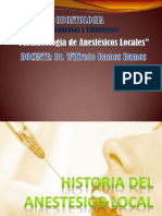 Farmacologia de Anestesicos Locales