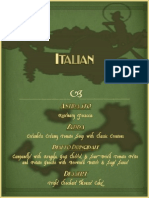 Italian Menu