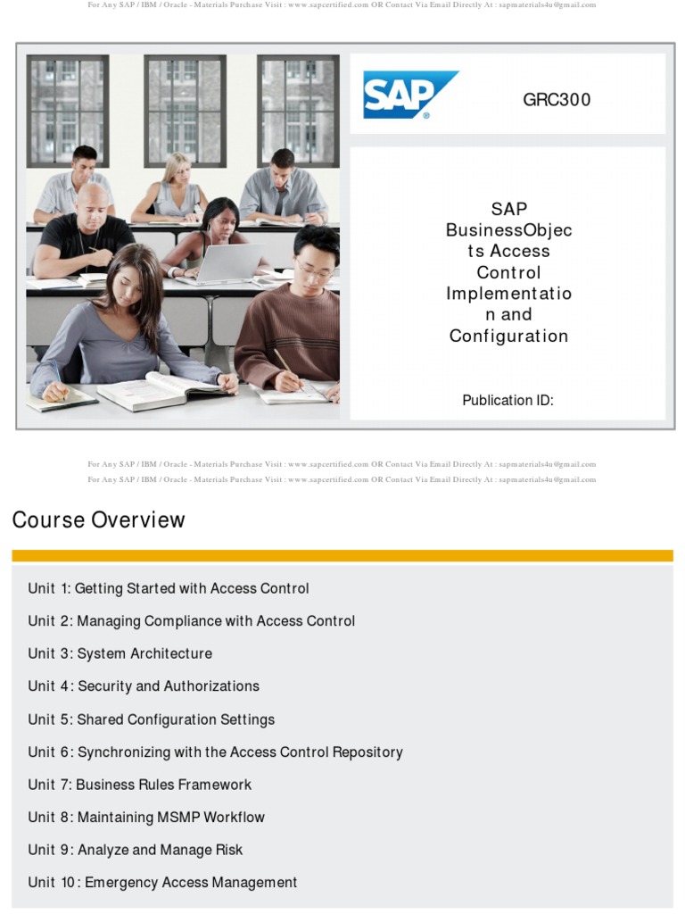 SAP GRC300 Access Control Overview | PDF | Oracle Corporation | Sap Se