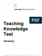 TKT Glossary From 2011