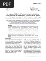 Download HPTLC-UV Determination of Andrographolide in Andrographis paniculata InPharm Communique Supplement 2009 2 2 51-54 By Himanshu Misra Manish Soni Darshana Mehta B K Mehta and D C Jain by Himanshu Misra SN14516829 doc pdf