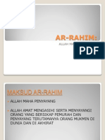 AR-RAHIM: ALLAH MAHA PENYAYANG