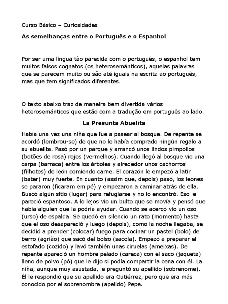 DICAS ESPANHOL
