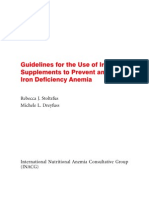 Guidelines For Iron Supplementation
