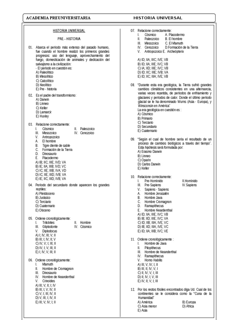 Historia Universal Of