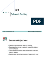 ACCA F2L9 Relevant Costing