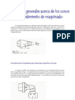 El Maquinado de Piezas Con Superficies Cónicas Está Ligado A La Formación Del Cono