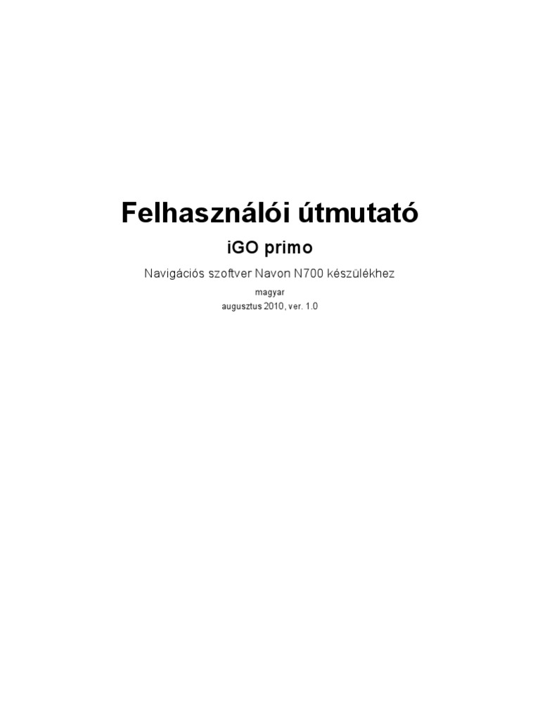 Igo Primo Manual | PDF