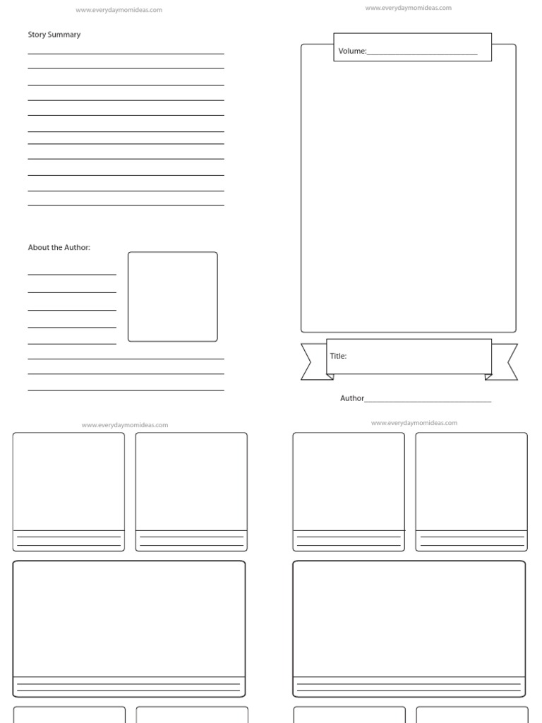 create their own comic book printable for kids
