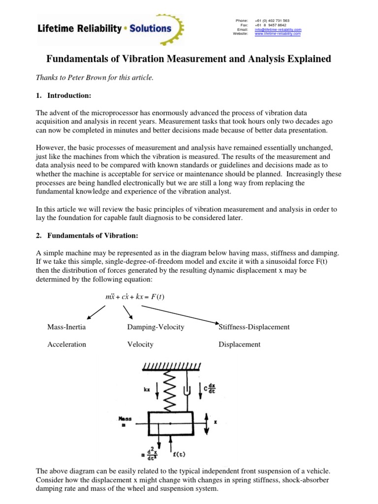 Vibration Measurement Fundamentals | PDF | Resonance | Spectral Density