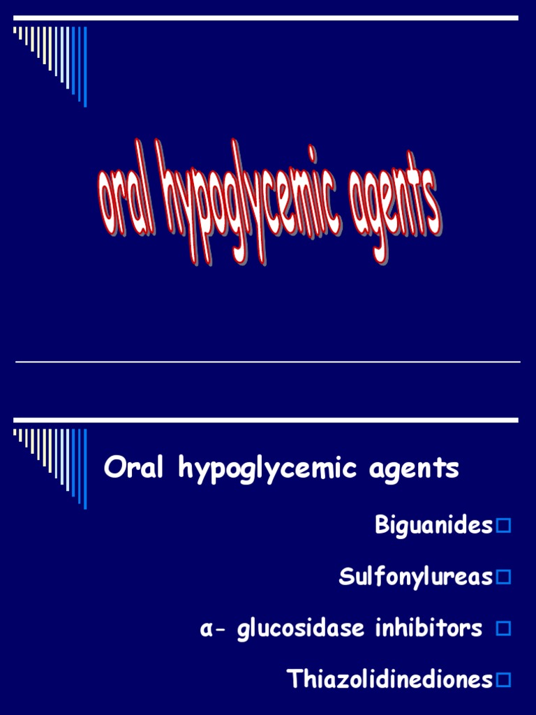 Oral Hypoglycemic Agents Hypoglycemia Insulin