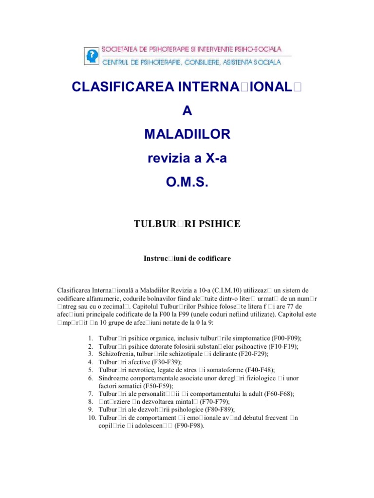 26 Clasificarea International A A Maladiilor