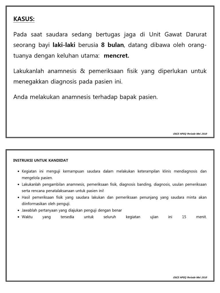 Contoh Soal Osce