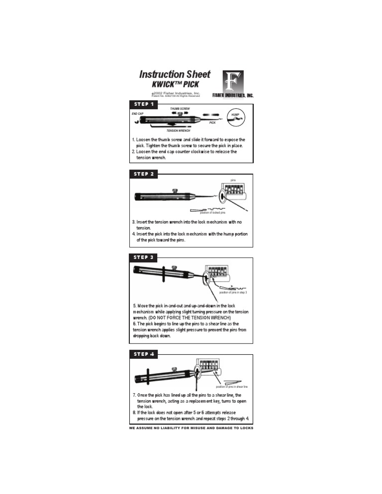How To Use The Dyno Kwick Pick PDF Physical Security Manufactured