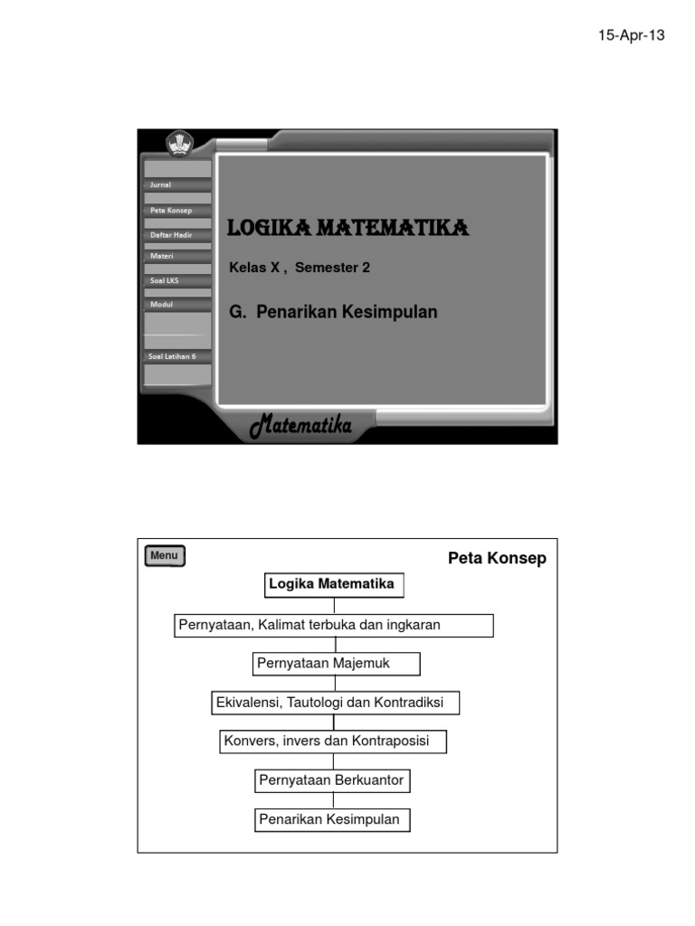 Logika Matematika G Penarikan Kesimpulan