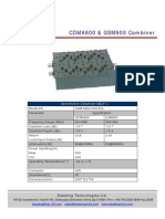 CDMA800 & GSM900 Combiner: Specification Datasheet (@25 )