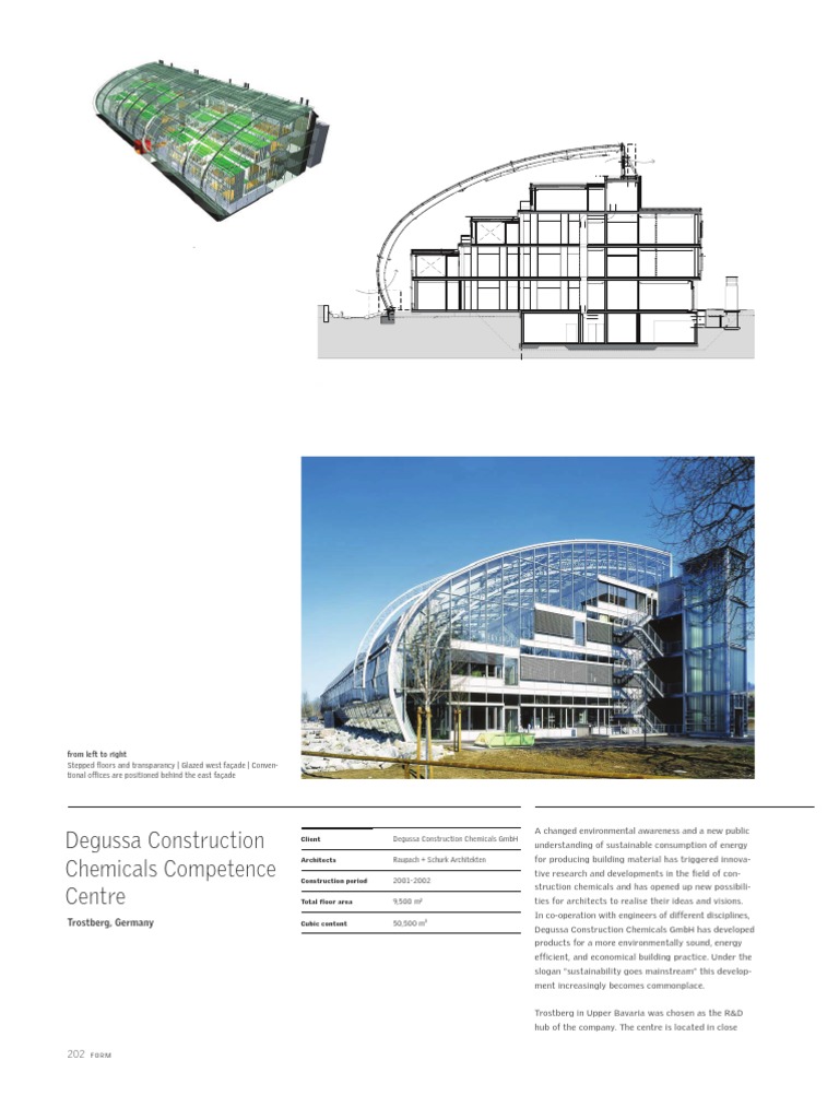 Sustainable Design of Degussa R&D Center | PDF | Sustainability | Architect