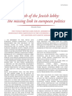 The Myth of The Jewish Lobby: The Missing Link in European Politics