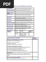 Template For A Load & Performance Test Plan