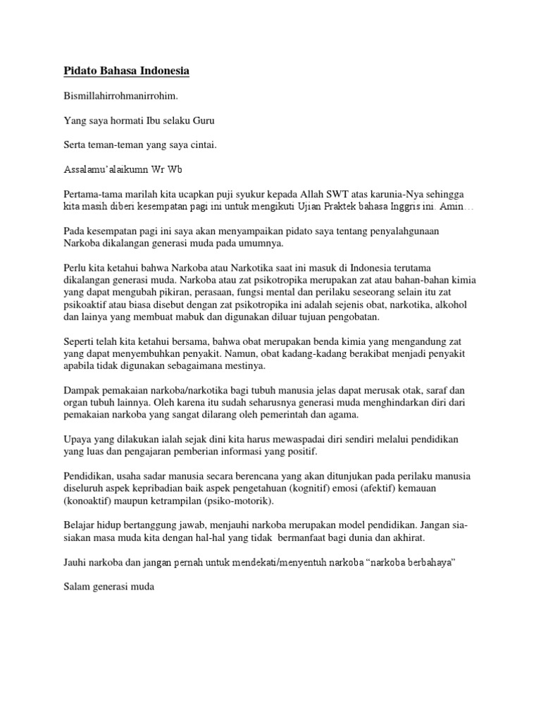 Contoh Pidato Pendidikan Dalam Bahasa Inggris Terkait Pendidikan