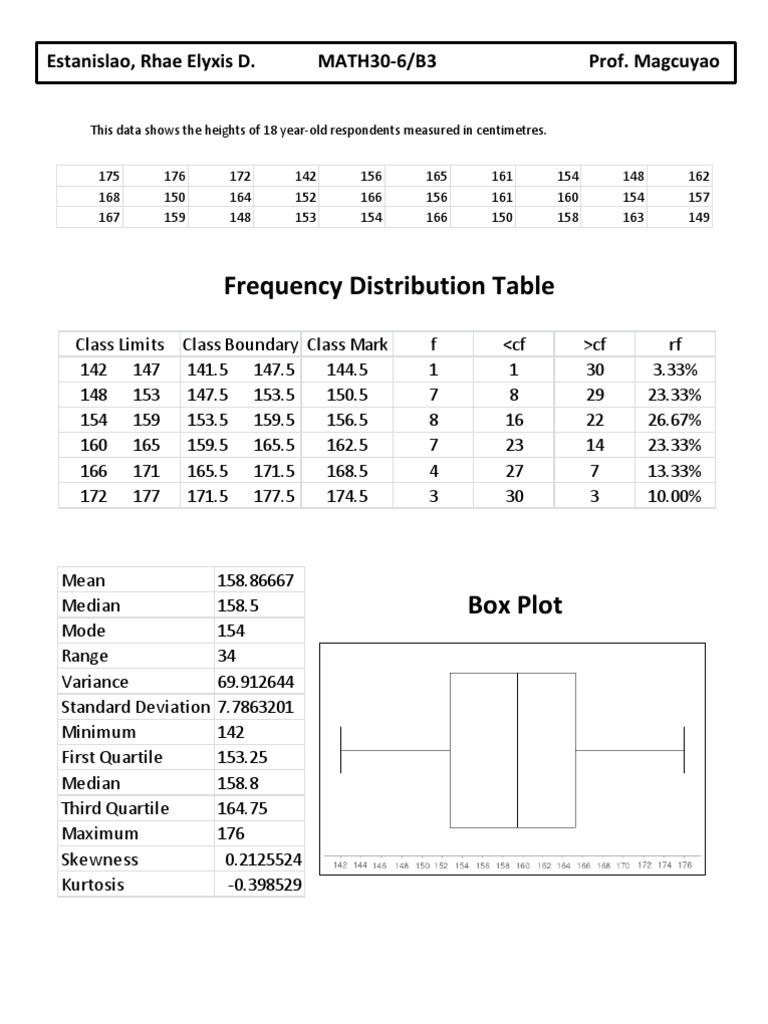 Simple Statistical Data | PDF