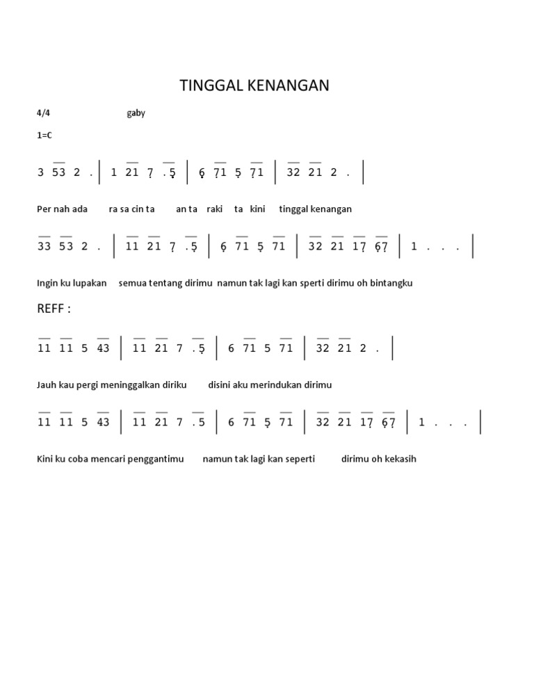 Tinggal Kenangan | PDF