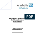 Recruitment & Retention Exit Questionnaire Confidential