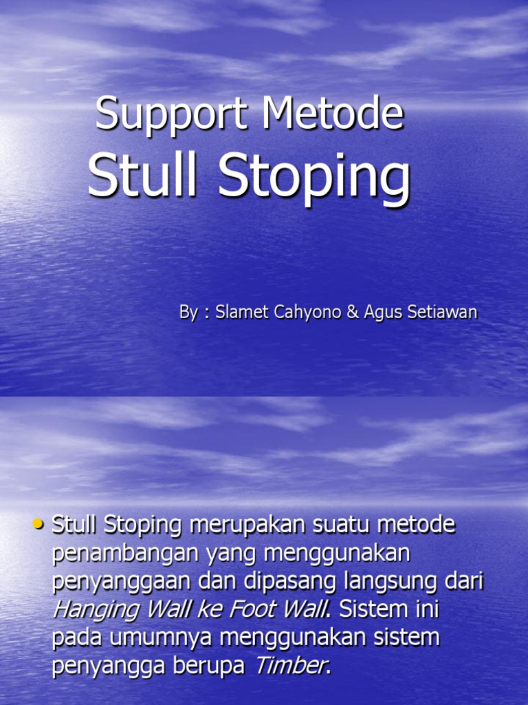 Metode Stull Stoping dalam Penambangan | PDF