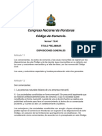 Codigo de Comercio de Honduras PDF