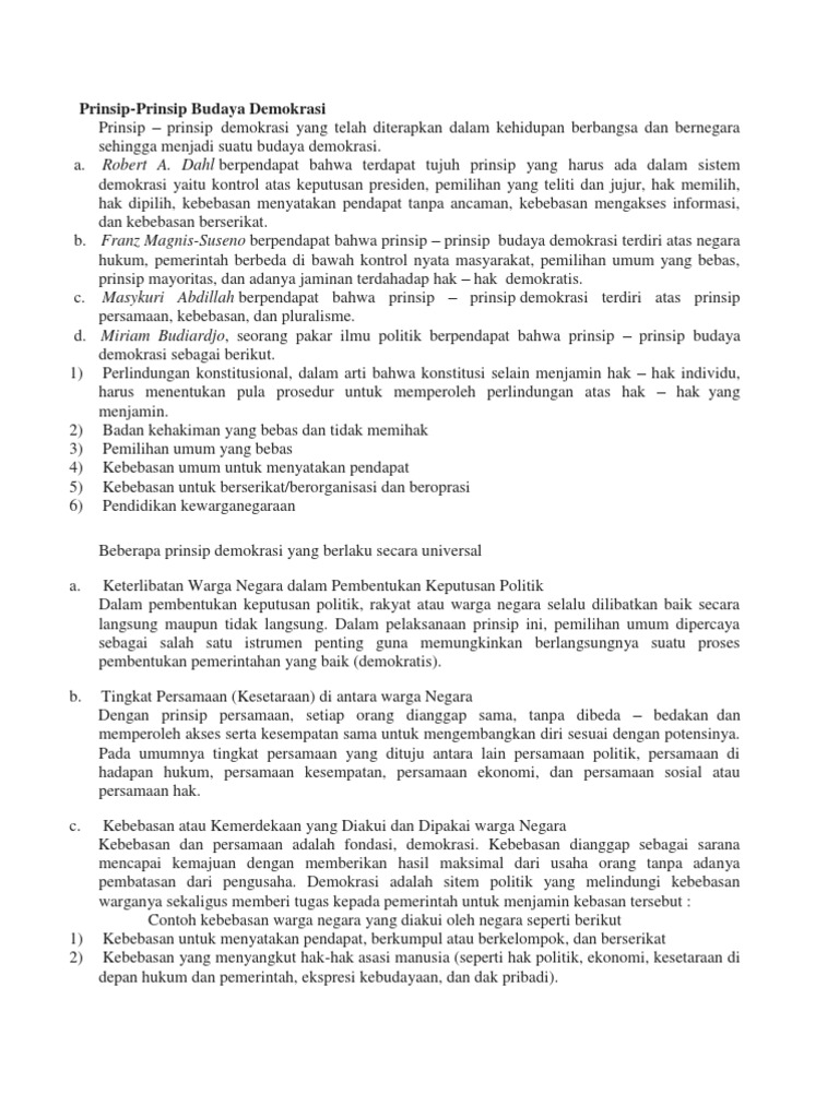 Prinsip Demokrasi