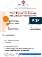 Speaker Verification for Remote Authentication