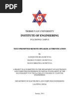 Download TEXT-PROMPTED REMOTE SPEAKER AUTHENTICATION - Project Report - GANESH TIWARI - IOE - TU by Ganesh Tiwari SN145261803 doc pdf