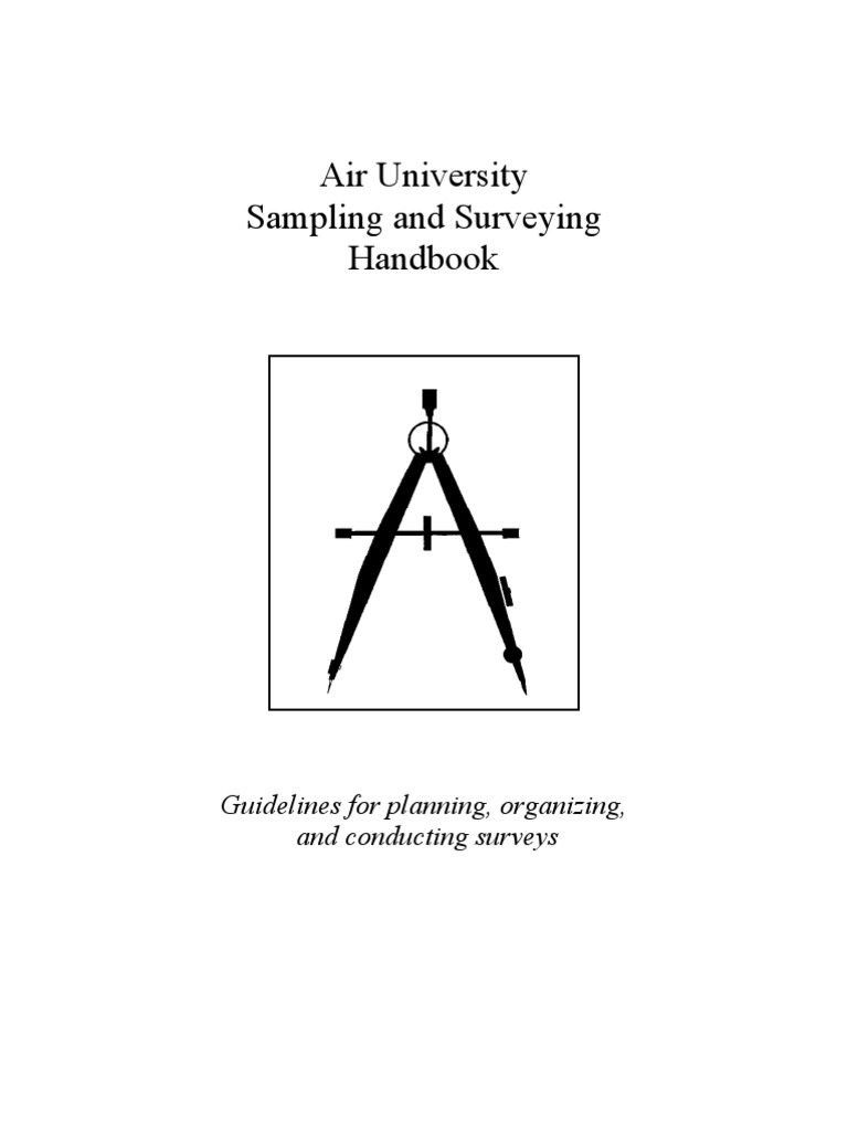 Air University Sampling and Surveying Handbook Guidelines For Planning