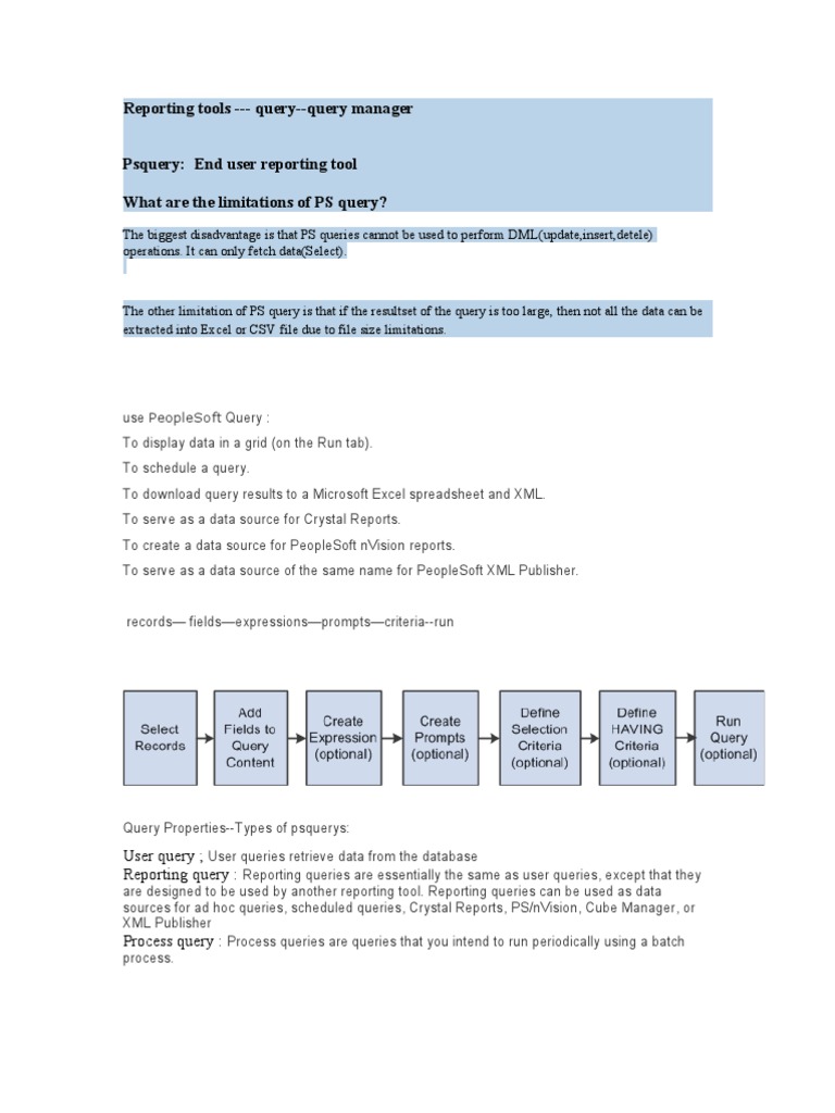 Understanding PS Query in PeopleSoft | PDF | Microsoft Excel ...