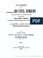 Cuerpo Del Derecho Civil Romano - Tomo I - Codigo