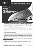 Agente Adminsitrativo MTE08_003_4 - A Prova
