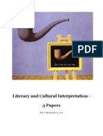 Literary and Cultural Interpretation 3 Papers