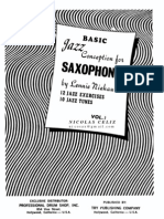 Basic Jazz Conception For Saxophone Vol 1