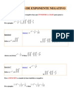 Potencias de Exponente Negativo