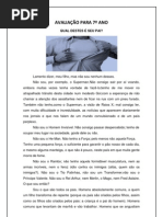 Avaliação  7o ano