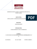 Reporte de Instalación y Configuración de Una Computadora