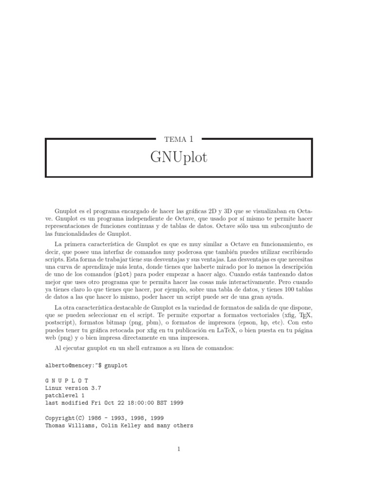 Gnu Plot Manual | PDF
