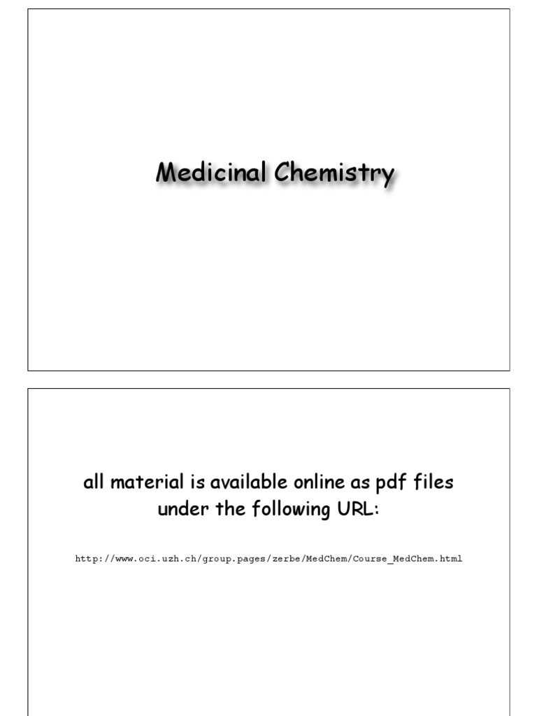 Overview of Medicinal Chemistry Concepts | PDF | Drugs | Pharmacology