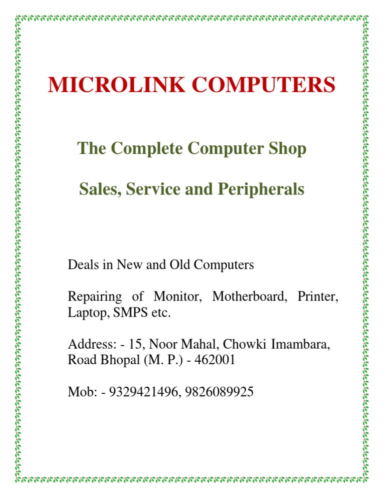 Microlink Computers Bhopal | PDF