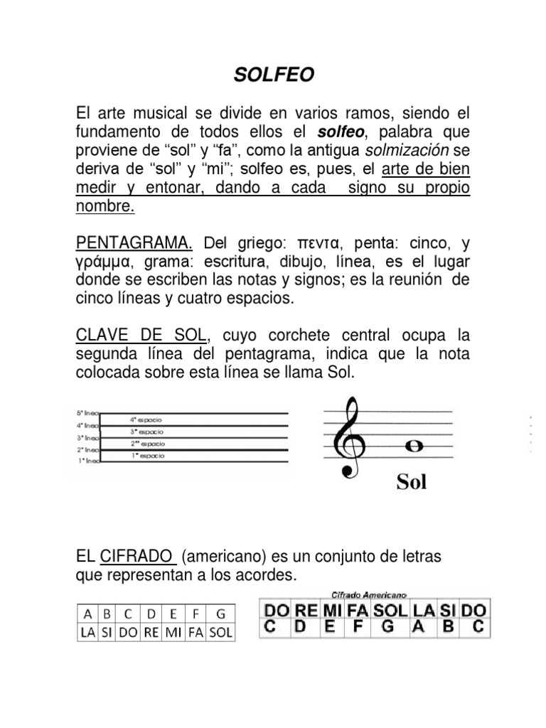 Introducción al Solfeo Musical | PDF | Escala (música) | Notación musical