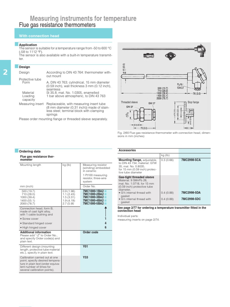 7MC1000 | PDF | Resistor | Thermometer